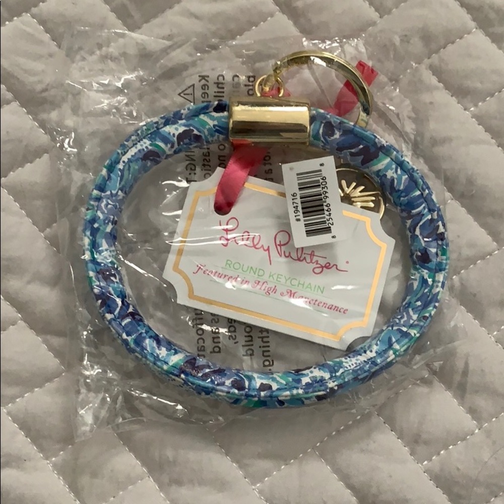 Lilly Pulitzer Round Keychain